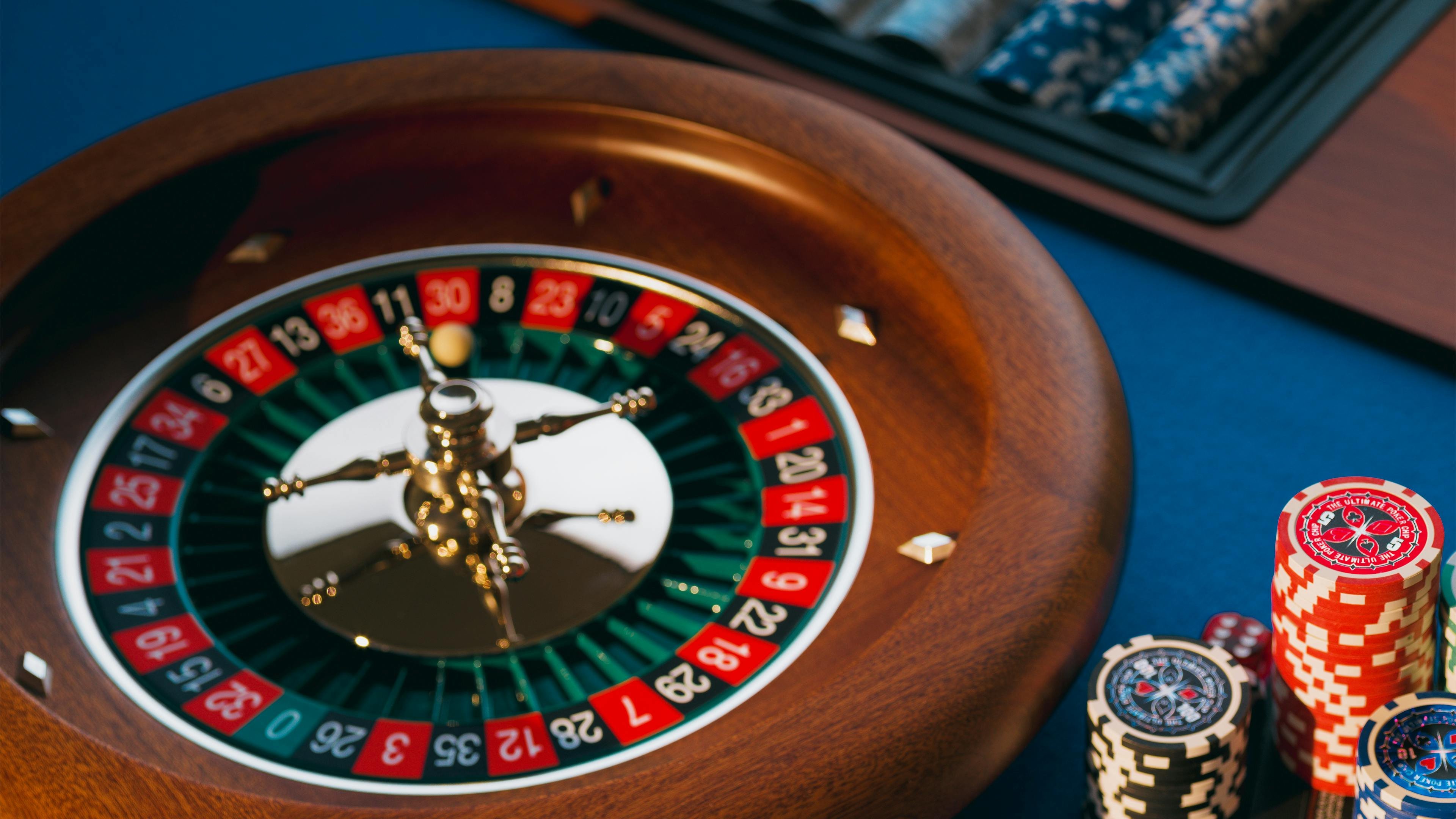 Live dealer studio with multi-camera setup broadcasting blackjack table